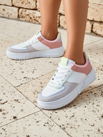 Hypatia Pastello világos szürke női sneaker öko bőr tavasz 4cm