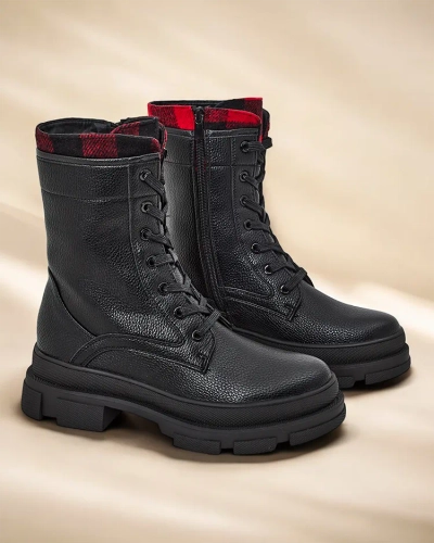 Royalfashion Öko-bőr női bokacsizma munkacipő Fezze