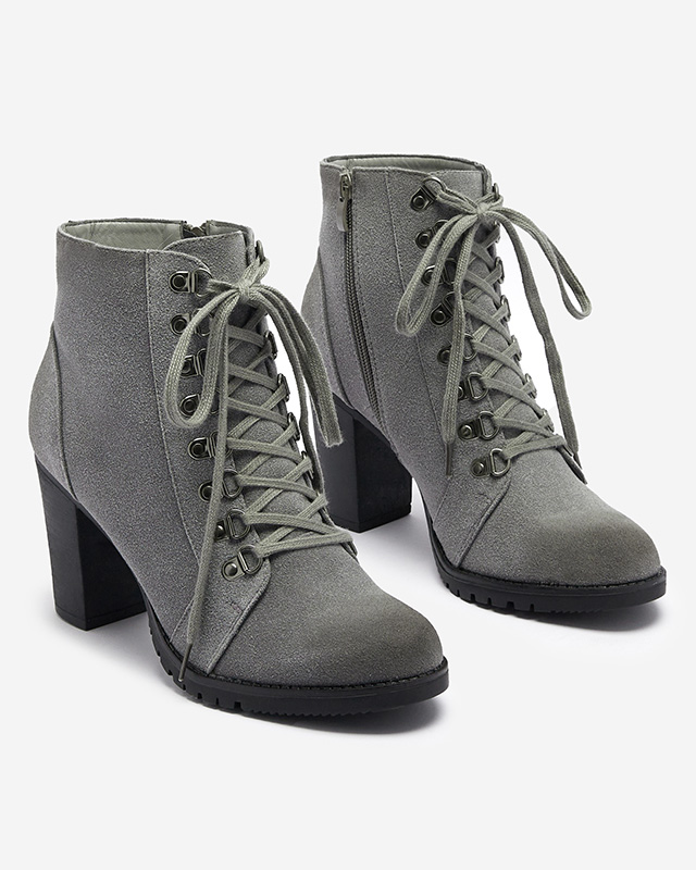 Szürke női magas szárú csizma Fareffi- Footwear