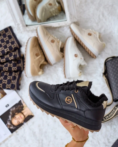 Royalfashion Melegített női tornacipő szőrmével Boris