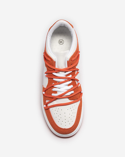 Royalfashion Női sportcipő fehér és narancssárga színben Riloxi