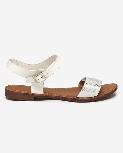 OUTLET Női szandál fehér dombornyomással Xetera - Footwear