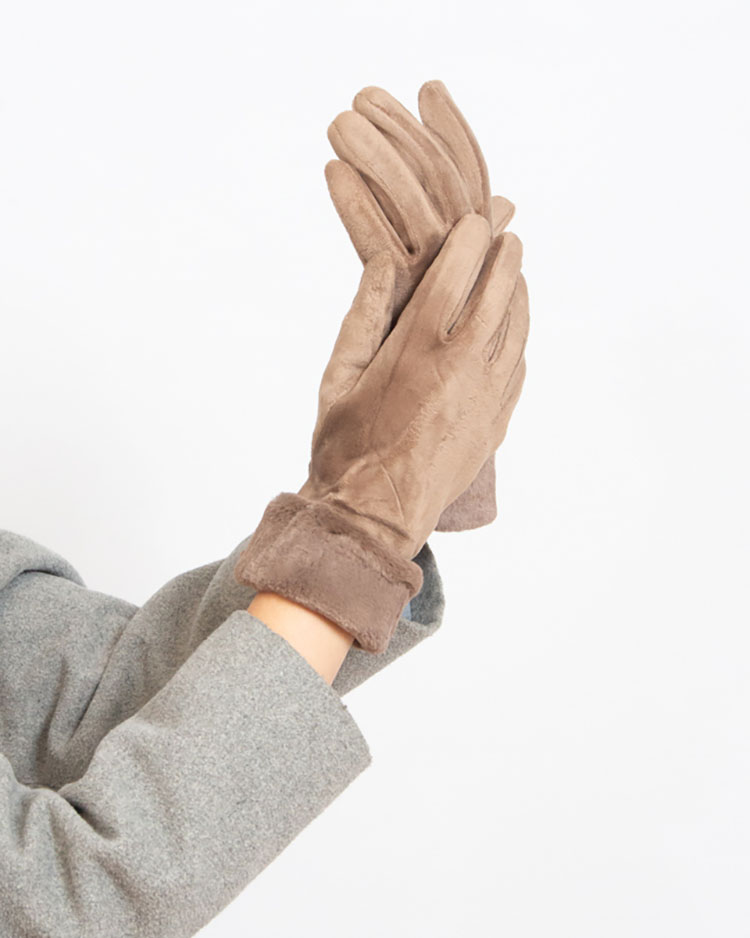 Royalfashion Barna női kesztyű