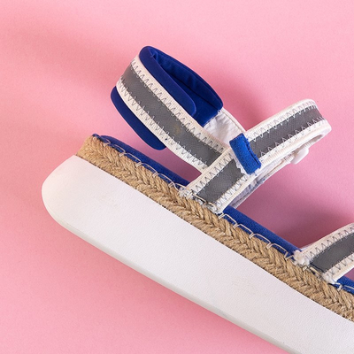 OUTLET Női kobalt szandál fényvisszaverő betétekkel Kollin - Footwear