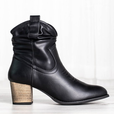 Ocieplane kowbojki w kolorze czarnym Vincenza - Obuwie