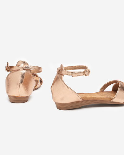 Arany női lapos szandál Ruddi- Footwear
