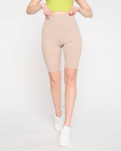 Bézs színű női kerékpáros leggings - Ruházat