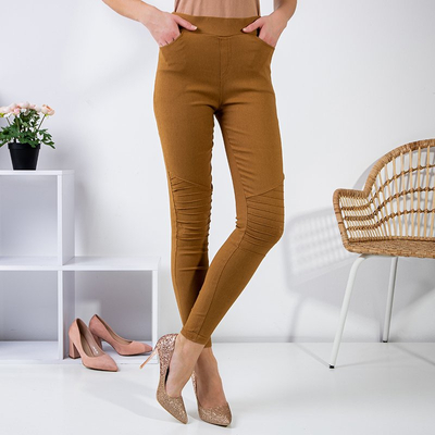 Női barna treggings - Ruházat