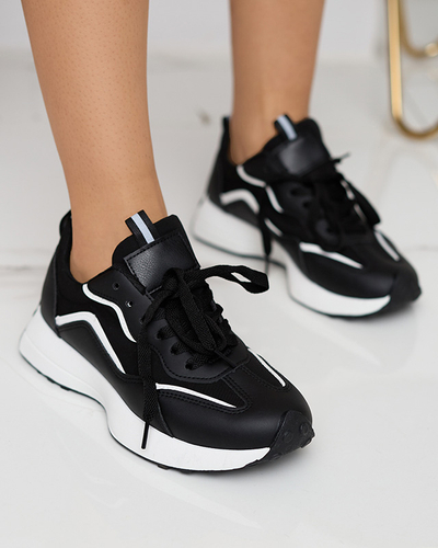 OUTLET Fekete női sportcipő Qsially- Lábbeli