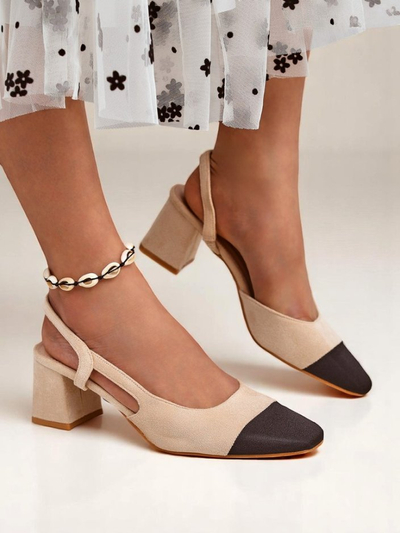 Royalfashion Női alacsony sarkú pumpák díszes orral Eleganzo