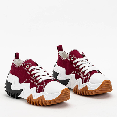 Sport bordó női cipő a'la tornacipő Wenova - Lábbeli