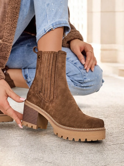 Royalfashion Eco-szövet női bokacsizma egy oszlopon Segiag