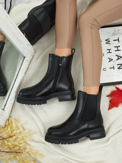 Solmira női eco bőr bokacsizma