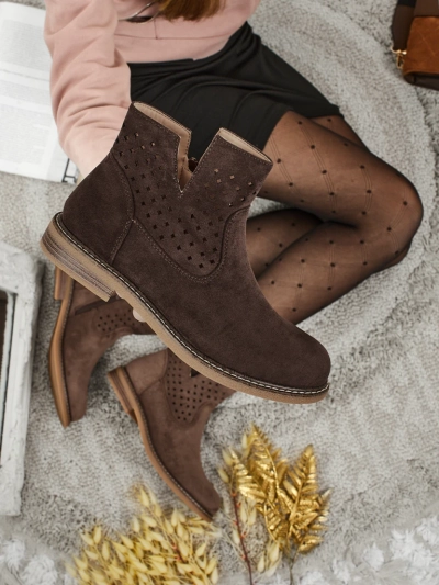 Rito női természetes bőr bokacsizma