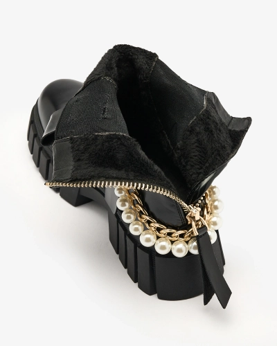 Royalfashion Fekete női csizma Zifosca