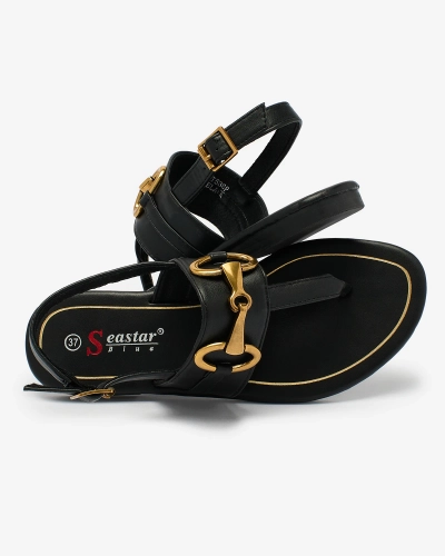 Royalfashion Női flip flop szandál fekete színben Imonel