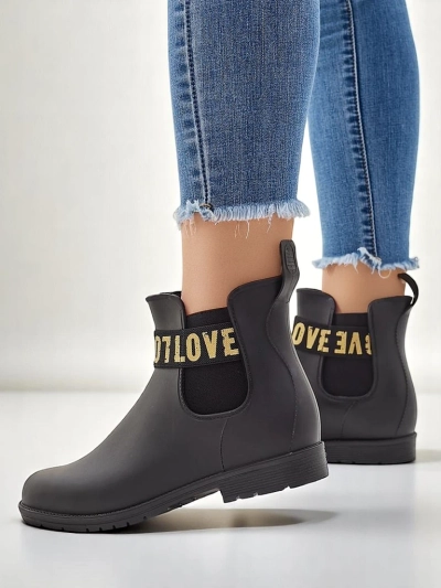 Royalfashion Női matt esőcsizma Love Love felirattal