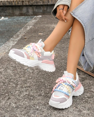 Royalfashion Női sportos sneakers vastag talpon Loness