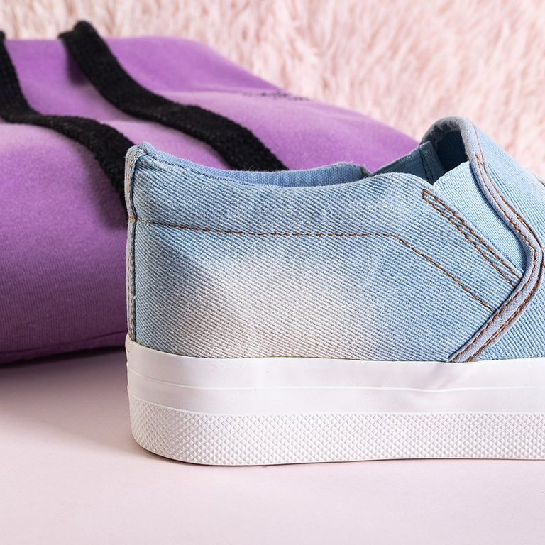 Kék női tornacipő a Boatik platformon - lábbeli