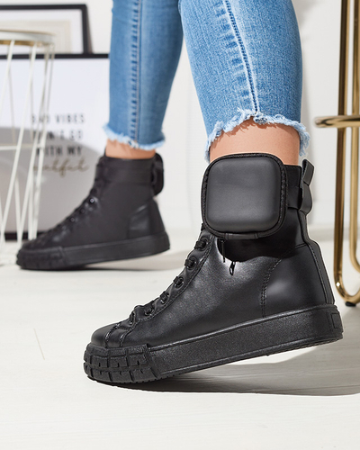 Fekete női sportcipő tasakkal Efiffe- Footwear