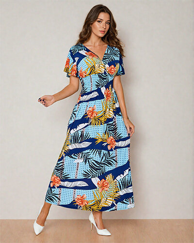 Royalfashion Női print midi ruha