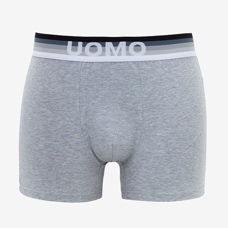 Szürke férfi boxer rövid felirattal - Fehérnemű