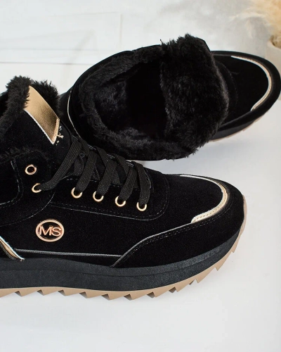 Royalfashion Melegített női tornacipő szőrmével Casill