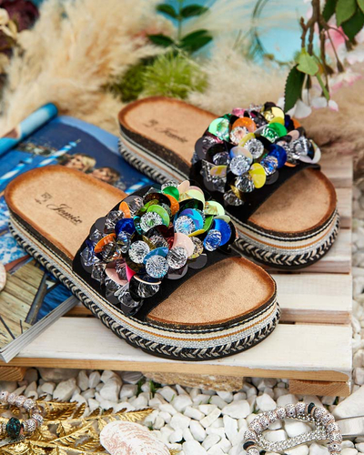 Royalfashion Női Loassa strasszos flip-flop