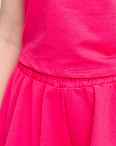 Sötét rózsaszín női sport crop top szett - Ruházat