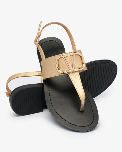 Royalfashion Női arany Jalones flip flop szandál