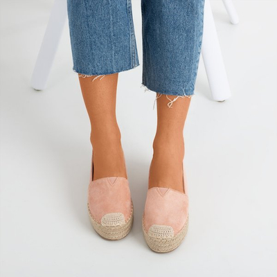 Roseanne platform espadrilles rózsaszínben - lábbeli