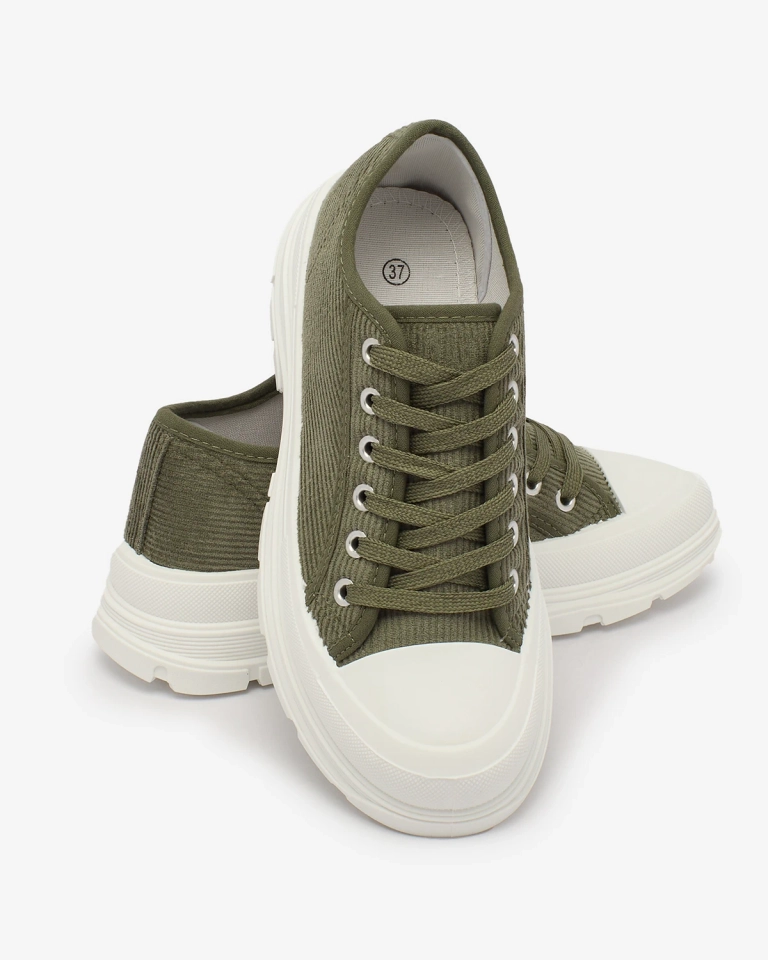 Royalfashion Green női platform tornacipő Spollero