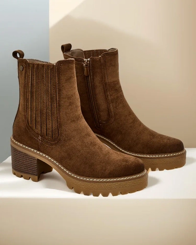 Royalfashion Eco-szövet női bokacsizma egy oszlopon Segiag