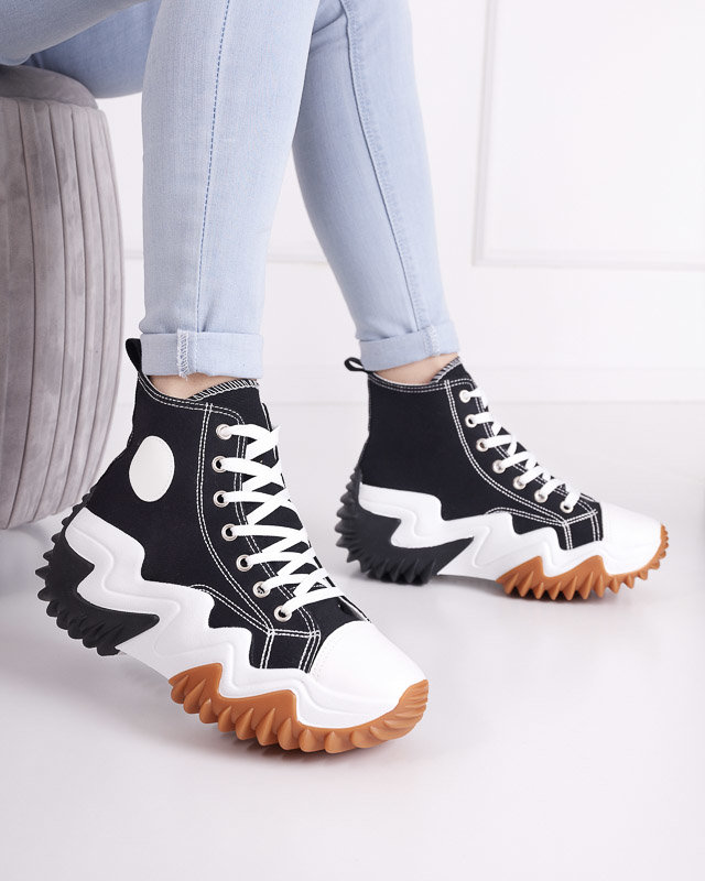 Fekete női sportcipő a'la sneakers Oqapi - Lábbeli