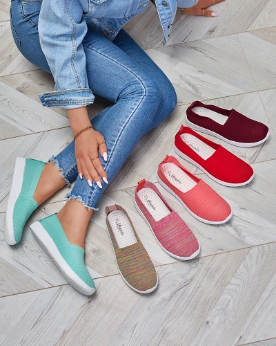Színes rózsaszín női slip on tornacipő Covvu- Footwear