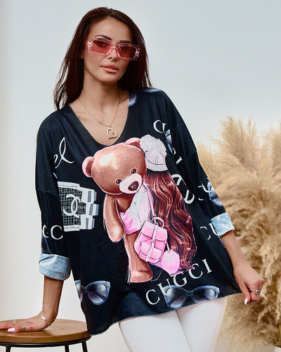 Royalfashion női print blúz
