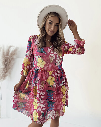 Royalfashion Női virágos miniruha