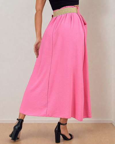 Royalfashion Női midi szoknya övvel