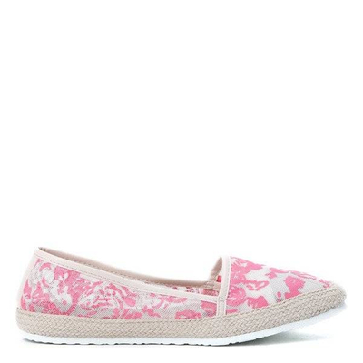 OUTLET Rózsaszín virágos espadrilles Lyuba - Cipő