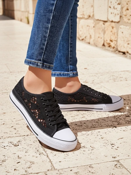 Calista Nero női csipkés, légáteresztő tornacipő - Nyári/Tavaszi kollekció