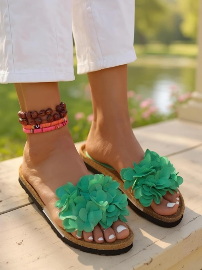 Royalfashion női papucs virágokkal Flora Soft