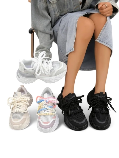 Royalfashion Női sportos sneakers vastag talpon Loness
