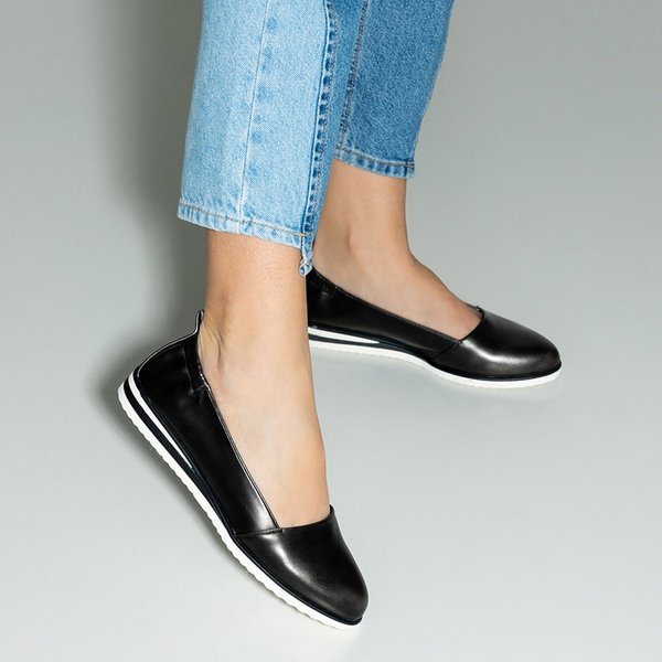 OUTLET Grafit női balerinák ökobőrből Asamek - Lábbeli