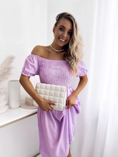Lila női mini ruha a'la hiszpanka- Ruházat