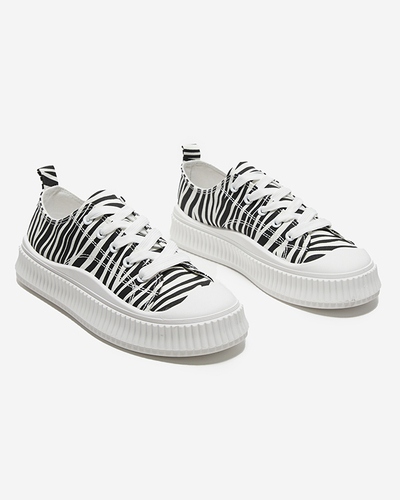 OUTLET Fehér-fekete női sportcipő, tornacipő Amrica- Cipők