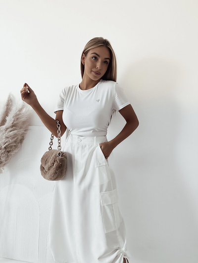 Royalfashion női midi szoknya zsebekkel