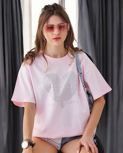 Royalfashion Női Póló LOVE Kristályokkal