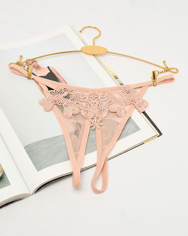 Royalfashion Lace női tangabugyi bézs színben