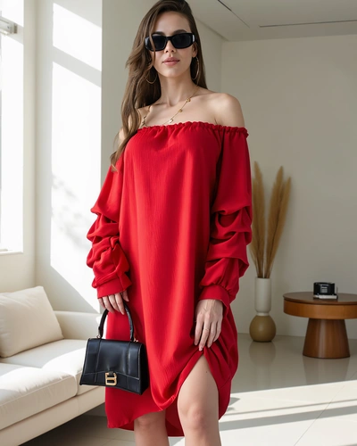 Royalfashion Simogató női ruha spanyol stílusban fodrokkal