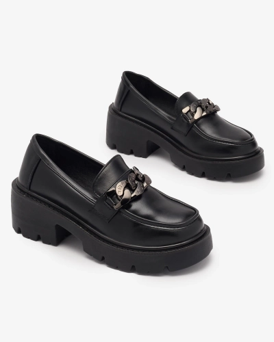 Royalfashion Női mokaszin fekete Lopolla